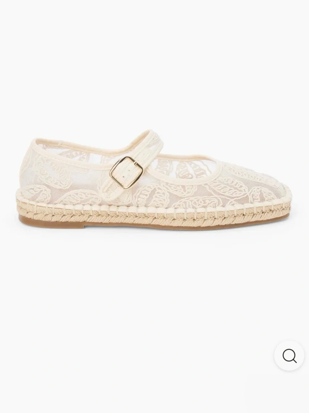 Coconuts by Matisse Cream Lace Mary Jane Espadrilles